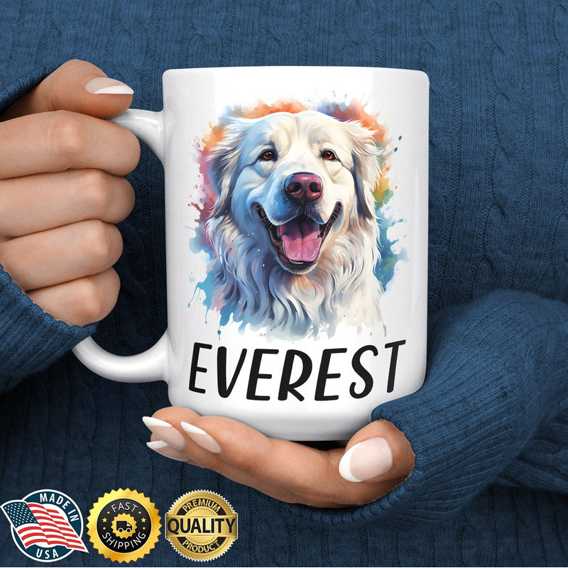 Great Pyrenees Mug - Personalized Great Pyrenees Gift - Pyrenean Mountain Dog Coffee Mug - Dog Lover Mug - Great Pyrenees Mom Gift.jpg