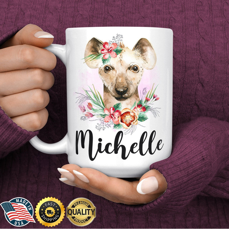 Hyena Mug - Personalized Hyena Mug - Hyena Gifts for Hyena Lovers - Cute Hyena Themed Gift - Custom Hyena Mug With Name.jpg