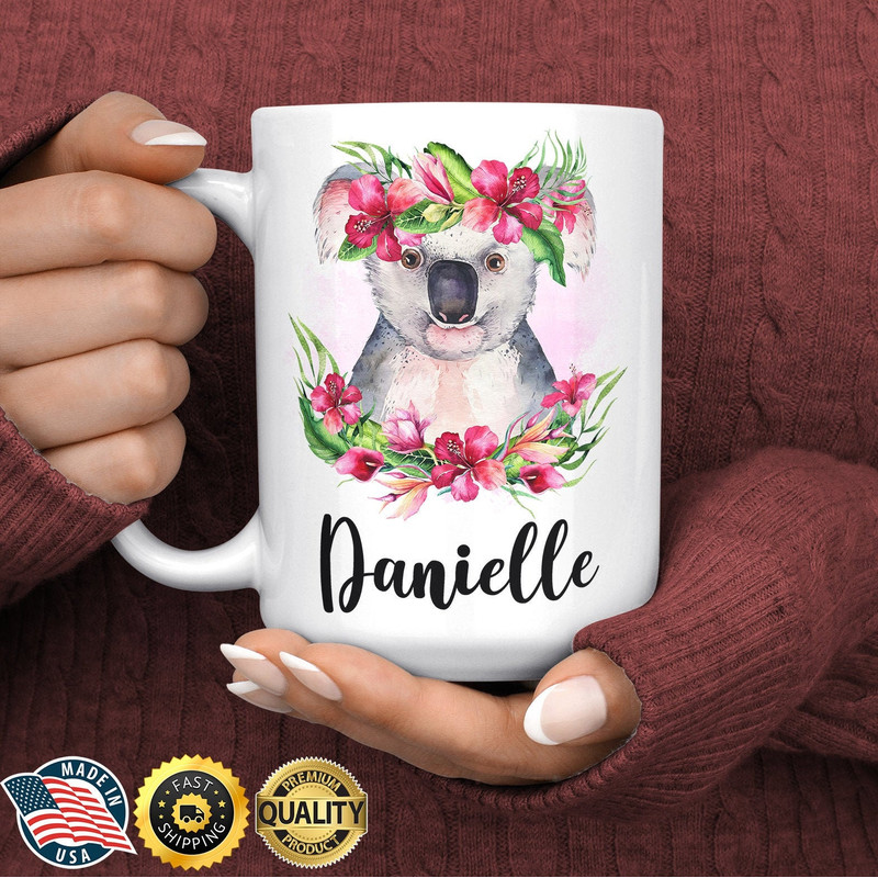 Koala Mug - Personalized Koala Mug - Custom Koala Cup - Koala Gifts - Koala Bear Gifts - Koala Birthday - Cute Koala Coffee Mug.jpg
