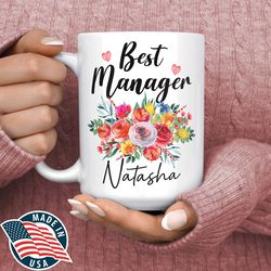 manager mug, personalised manager coffee cup, manager gifts for women