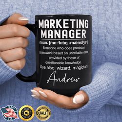 marketing manager mug, personalised marketing manager gift, marketing manager graduation gift