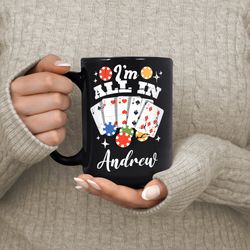 poker player gift, poker player mug, poker gift