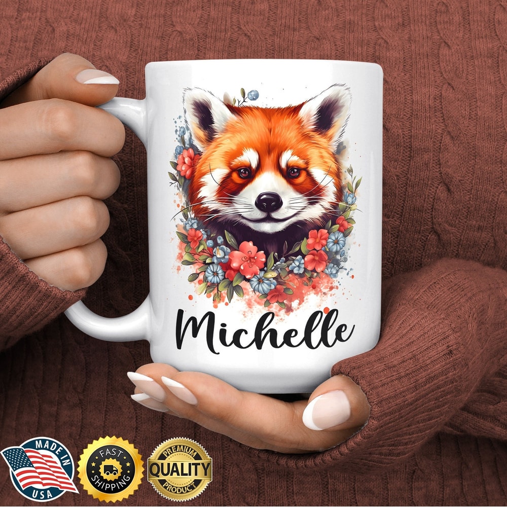 Red Panda Gift - PERSONALIZED Red Panda Mug - Red Panda Lover Gift - Red Panda Gifts for women - Red Panda Lover Gift Idea.jpg