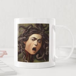 caravaggio medusa ceramic mug 11oz, 15 oz mug, funny coffee mug