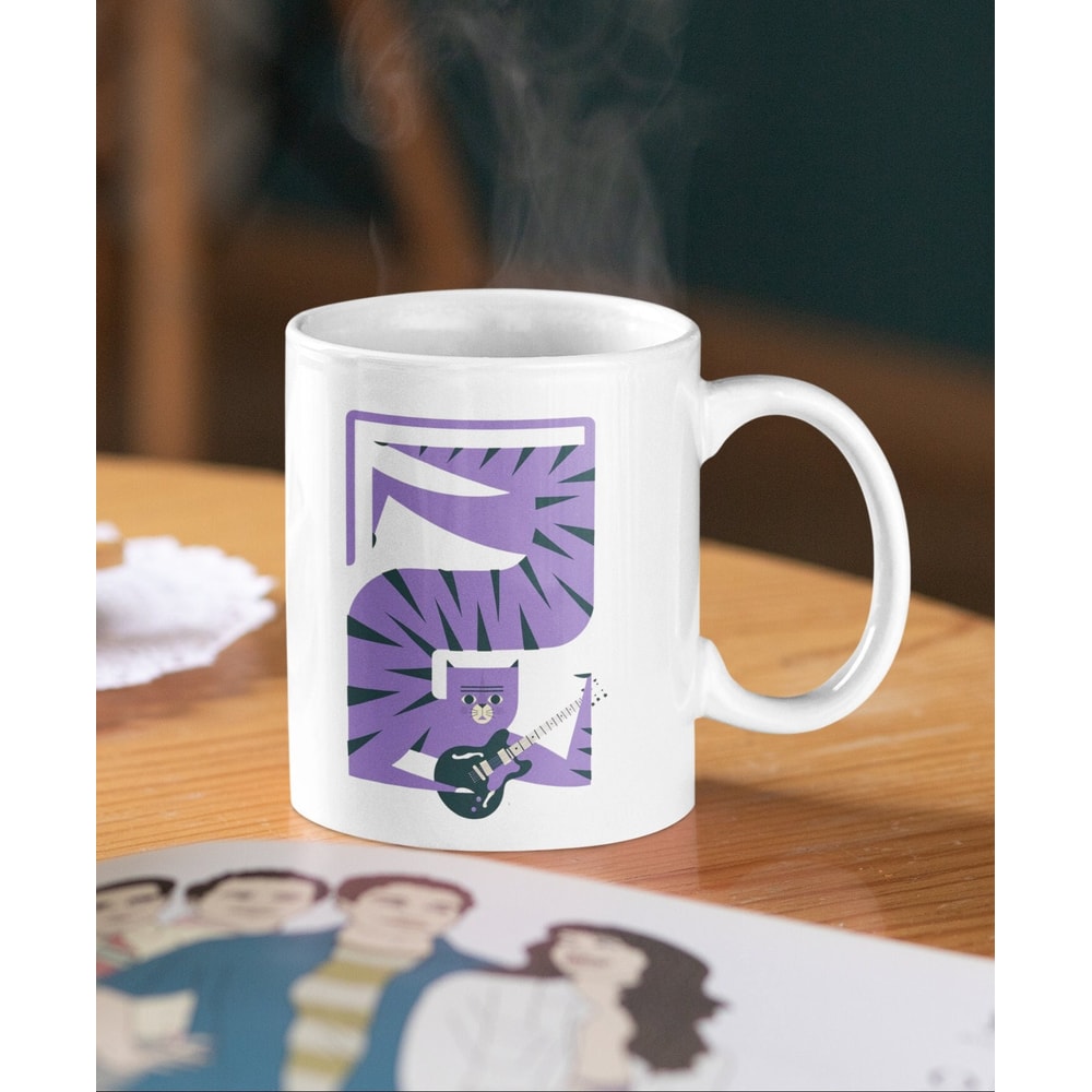 Cat Playing Guitar Drawing Ceramic Mug 11oz.jpg