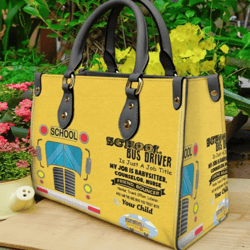 bus driver is just a title leather handbag, women leather handbag, gift for her