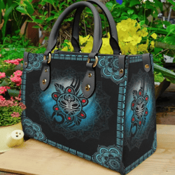 taino sun tribal puerto rico leather handbag, women leather handbag, gift for her, birthday gift, mother day gift