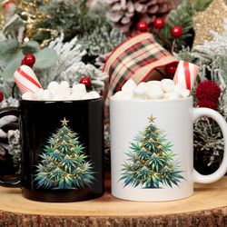 christmas weed coffee mug 1, wake and bake cannabis mug, marijuana mug