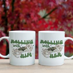stoner couple coffee mug, stoner gifts for him, pothead valentine cup