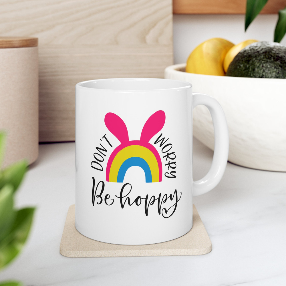 Dont Worry Be Hoppy, Easter Day Gift, Spring Mug, Easter Eggs, Cute Easter Mugs. Funny Easter Mugs, Housewarming Gift, Coffee Mug, Easter.jpg