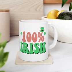 100 irish mug, st patricks day, irish coffee mug, leprechaun