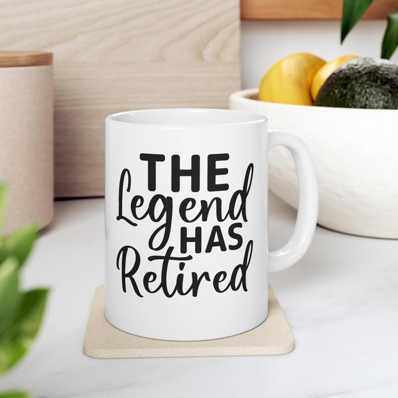 The Legend Has Retired, Retirement Gift, Retired Mug, Coffeeholic, Gift For Retirement, Coffee Lover, Tea Lover, Coffee Mug, Ceramic Mug.jpg