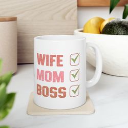 wife mom boss checklist, mothers day gift, mothers day, gift for mom