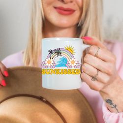 sunkissed ceramic mug, summer sun coffee mug, beachy vibes mug