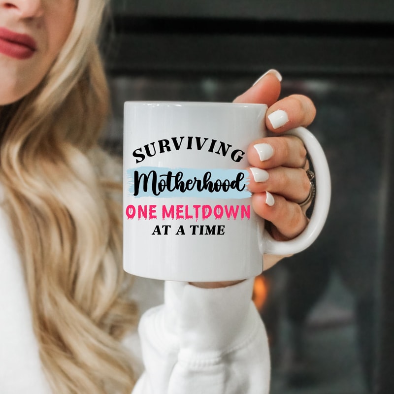 Surviving Motherhood One Meltdown At A Time Ceramic Mug, Funny Stressed Mama Coffee Cup, Funny Mug For Mother's Day.jpg