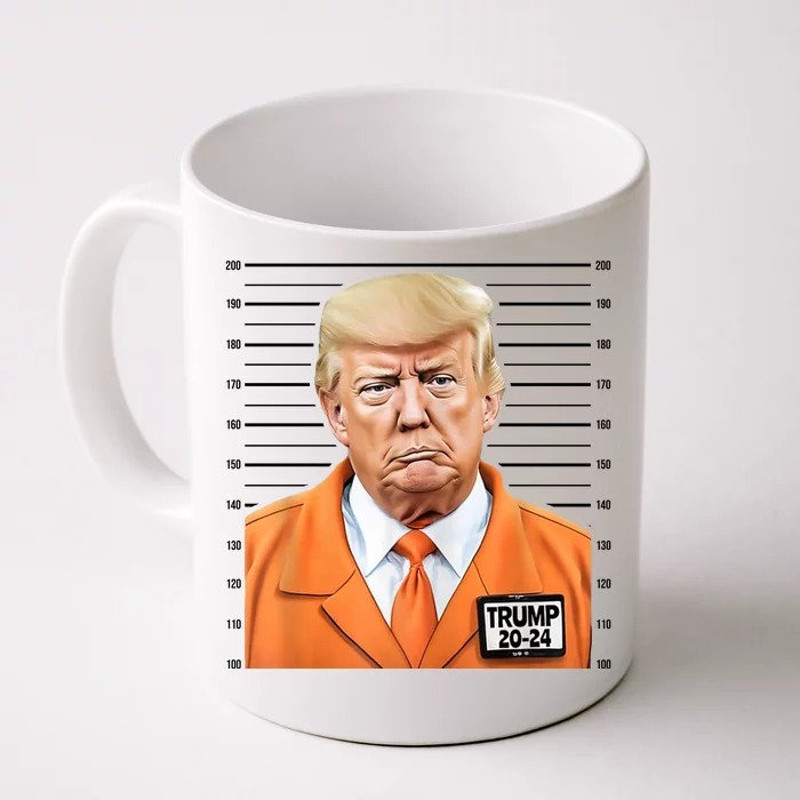 Donald Trump Mug Shot 2024 Orange Jail Suit Front & Back Coffee Mug 11 oz.jpg
