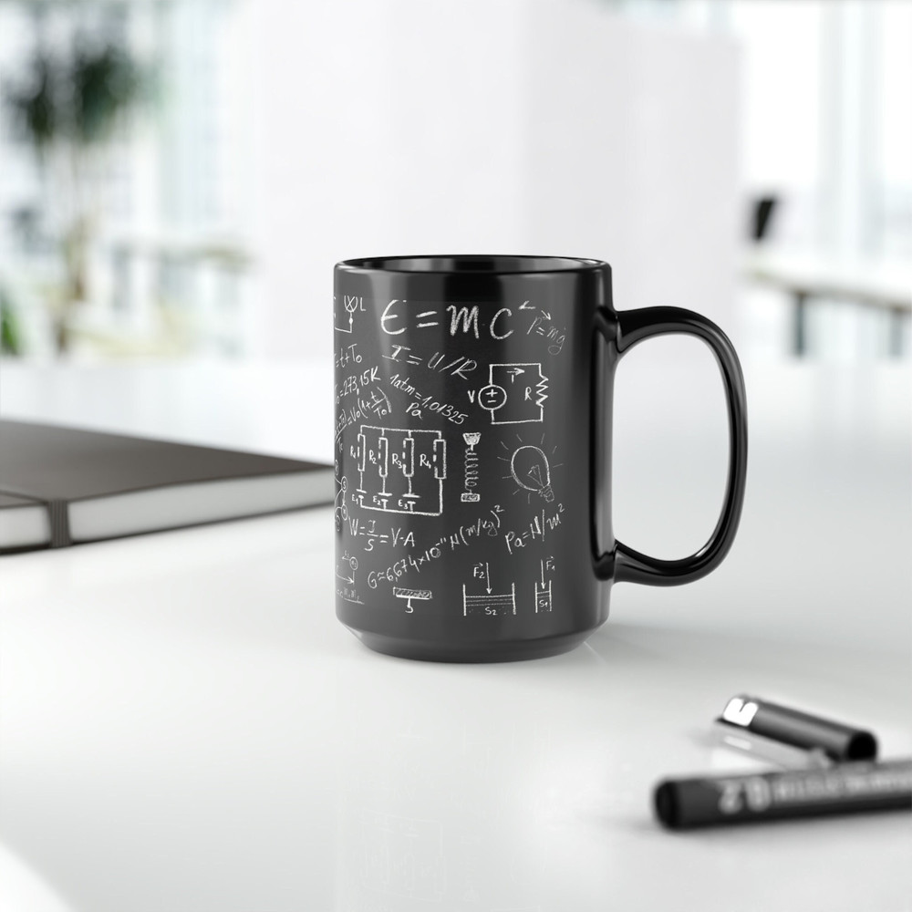 Physics Mathematics mug Math Equations Mug for Teachers, Physics Equation Chalkboard Mug.jpg
