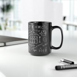 physics mathematics mug math equations mug for mugchers, physics equation chalkboard mug