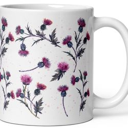 thistle mug wildflower lover native thistle plant mug mug cottagecore coffee mug gardener naturecore flower thistle scot