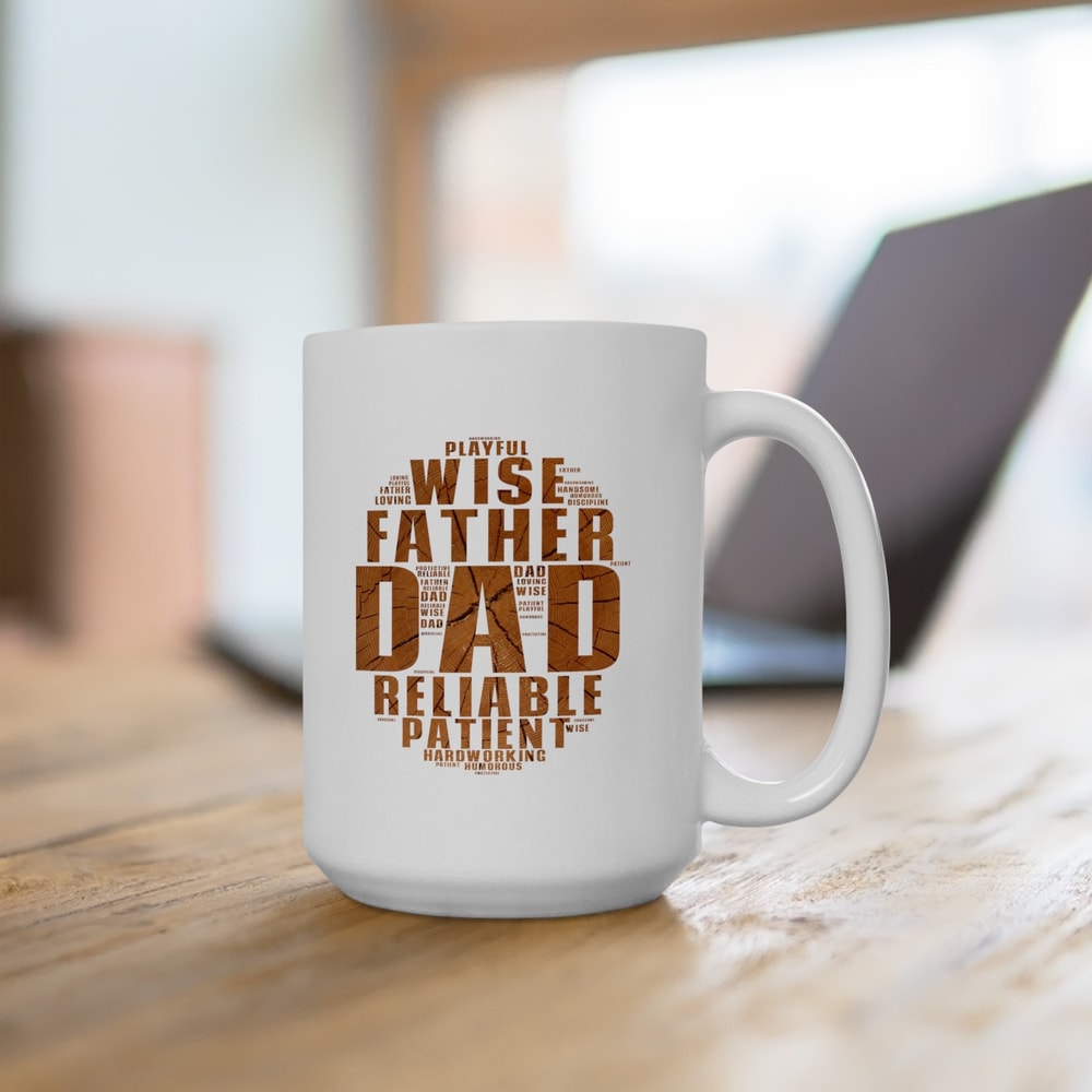 Custom Best Dad word cottage pattern mug 2024, pop socket design Ceramic coffee Mug,11oz, 15oz.jpg