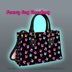 frenchie mom handbag, french bulldog bag for work, fancy gift for dog mom, faux leather shoulder bag