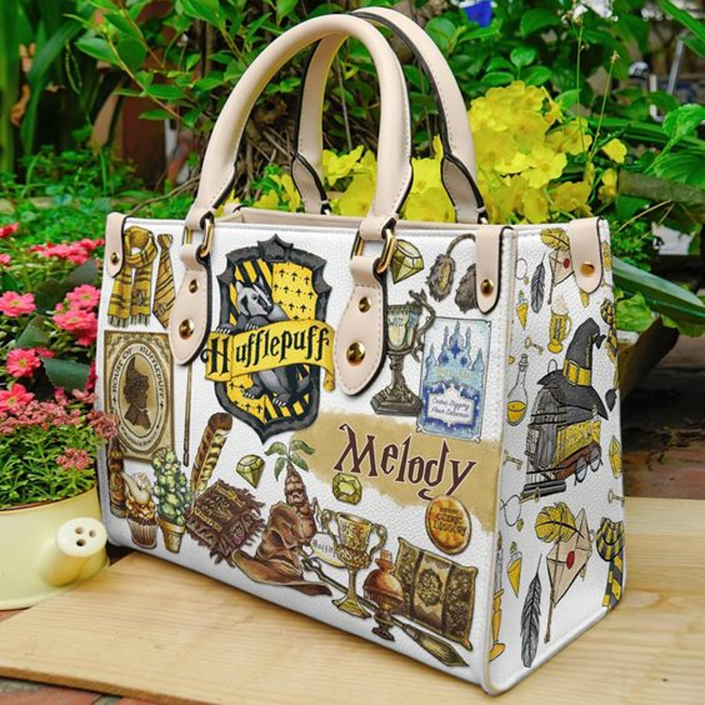 Harry Potter Hufflepuff Women Leather Hand Bag.jpg