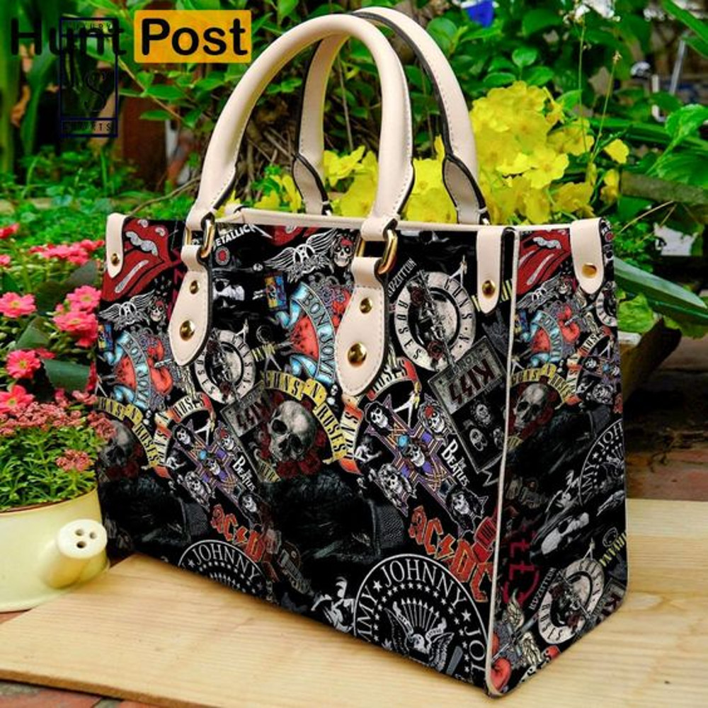 Rock band lover leather bag Women Leather Hand Bag.jpg