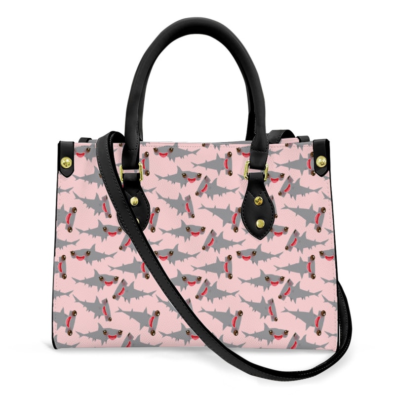 Womens Funny Hammerhead Shark Shoulder Bag, Posh HandBag With Hammerhead Shark Print Print, Glamorous Bag for Work With Shark Print.jpg