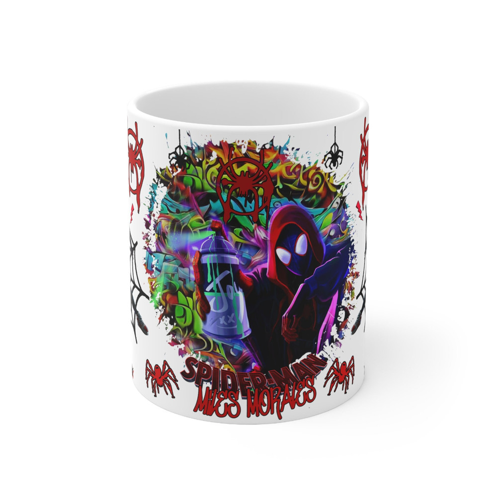 spider man miles, spider man miles mugs, spider man miles gift, spider man mug, multiverse Mug, comic book Mug 11oz, superhero, gift for him.jpg