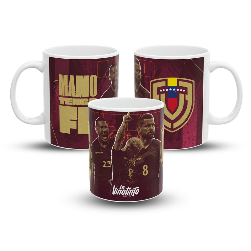 Venezuela Coffee Mug  Venezuela coffee cup  Gift Venezuela  Soccer souvenir mug  Vinotinto  America's Cup  Euro Cup  Hand I have faith.jpg