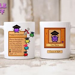 graduation junimo mug, stardew valley graduation gift, stardew valley gift, jumino gift, video game mug, gamer mug