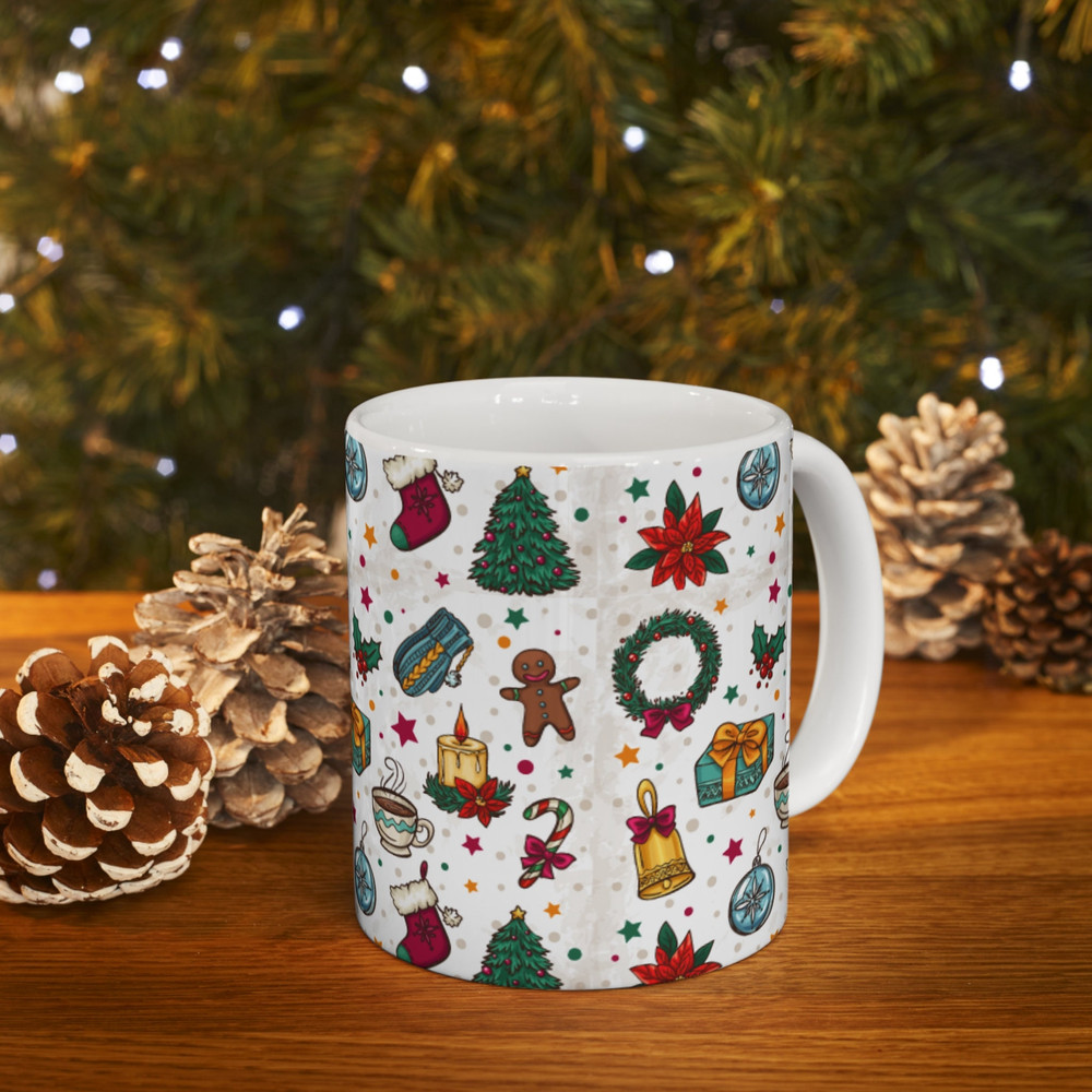 Christmas Pattern Mug, Christmas Mugs, Christmas Gift, Festive Mug,  Gift for Her, Gift for Him, Ceramic Mug 11oz.jpg
