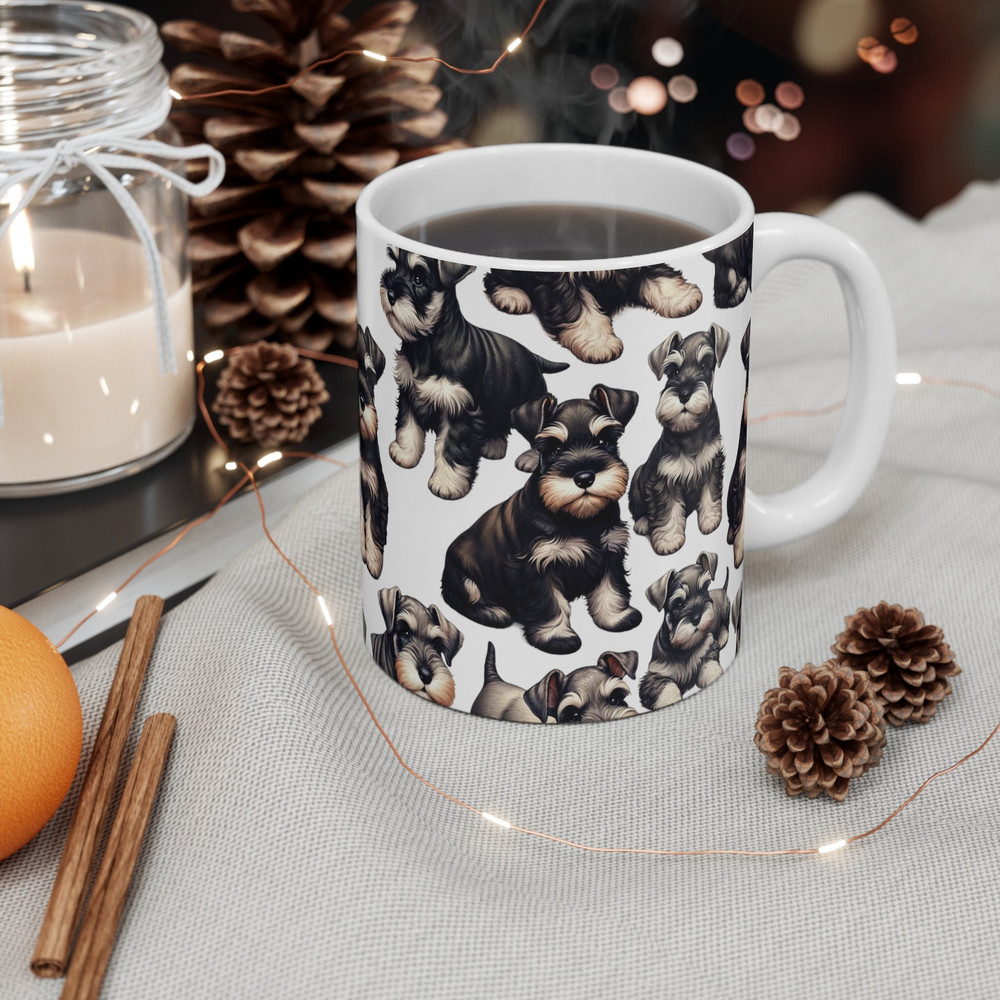 Miniature Schnauzer Mug,Dog Pattern mug,Cute Schnauzer Mug, Schnauzer Gift, Cute Dog Lover Mug, Schnauzer Lover's Gift Mug, Ceramic Mug 11oz.jpg