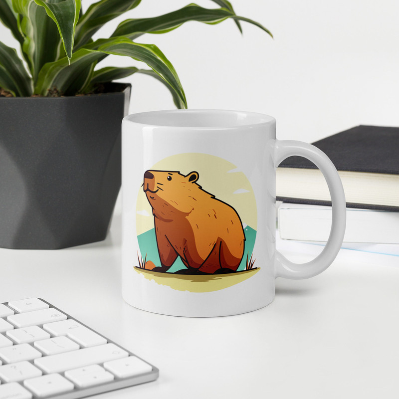 Capybara Mug, Funny Animal Coffee Cup, Capy Rodent, Animal Lover.jpg