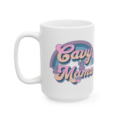 cavy mama ceramic mug, best gift for guinea pig moms lovers rescue