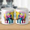 Colorful Elephant Mug, Vibrant Watercolor Art Coffee Cup, Splash Design, Wildlife Animal Kitchen Decor, Gift.jpg