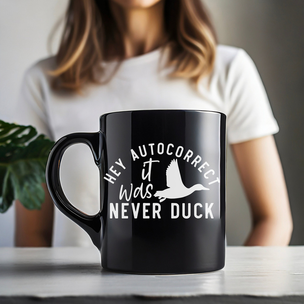 Funny Duck Black Mug 11oz, Free Shipping.jpg