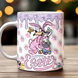 Goofy Happy Easter Mug, Ceramic Coffee Mug, Funny Coffee Mug
