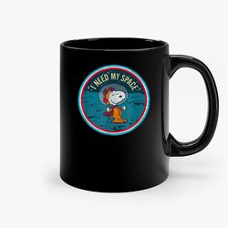 Peanuts Snoopy I Need Space Ceramic Mug, Funny Coffee Mug, Gift Mug