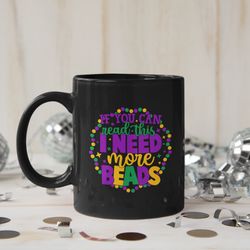 mardi gras mug, mardi gras beads, new orleans parade drinkware, nola coffee cup