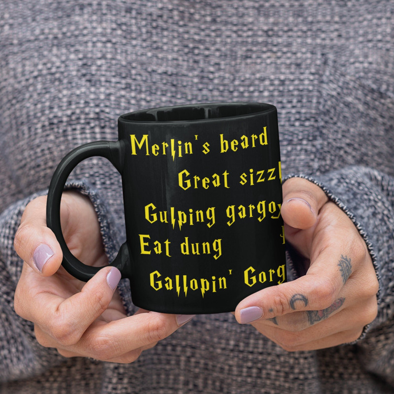 Potter Slang Words Mug, Harry Mug, Harry Cup, Potterhead, Coffee Lovers Mug, Coffee Mug, Coffee Cup, House Cups, Bookish Gift, Pottery.jpg