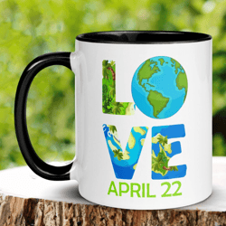 earth day mug, earth mug, love mug, mother earth coffee mug, happy earth day, earth day gifts, planet mug