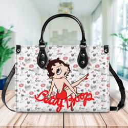 Betty Boop Handbag, Betty Boop Leather Bag, Betty Boop Shoulder Bag, Crossbody Bag, Top Handle Bag, Vintage HandBag