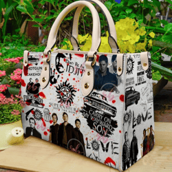 Supernatural Leather HandBag,Supernatural Lover Handbag,Supernatural Handbag,Custom Leather Bag,Woman Handbag