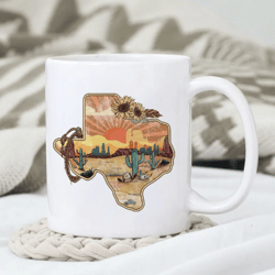 Texas Map Mug, Western Mug Design, Western Mug, Gift For Her, Gift for Him