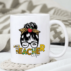 Teacher Life Mug, Messy Mom Vibes Mug, Mother's Day Mug, Gift for Mom, Gift for Her