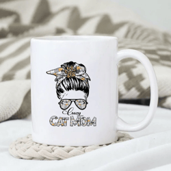 Crazy Cat Mom Mug, Messy Mom Vibes Mug, Mother's Day Mug, Gift for Mom, Gift for Her