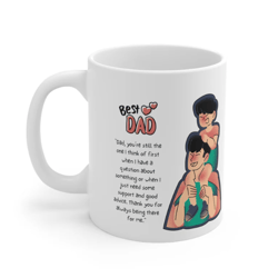 Happy Father's Day, Best Dad Message Mug, Ceramic Mug, Father Day Mug, Gift For Dad, Gift For Him