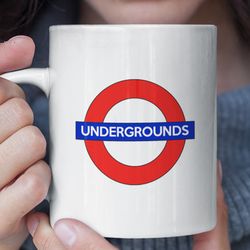 london undergrounds mug - london mug, london underground, mind the gap