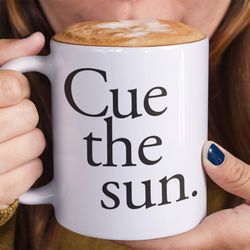 the truman show cue the sun mug - the truman show, truman show mug, funny mug